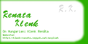 renata klenk business card